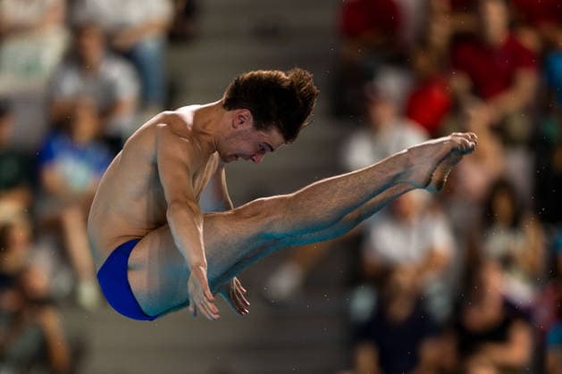 SWIMMING - EAC 2026 PARIS,FRANCE,06.AUG.26 - SWIMMING - European Aquatics Championships Paris 2026, diving, 10m platform, men. Image shows Erik Passerone (SUI).  GEPAxpictures xPhilippxBrem