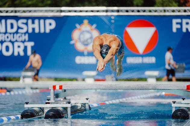 VARIOUS SPORTS - World Championship, WM, Weltmeisterschaft 2026 WIENER NEUSTADT,AUSTRIA,06.AUG.26 - VARIOUS SPORTS - CISM World Championship 2026, military pentathlon. Image shows Cristian Luan (BRA).  GEPAxpictures xAlexanderxSolc