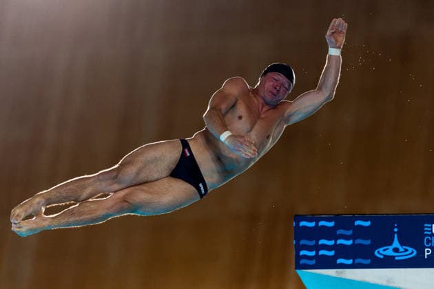 SWIMMING - EAC 2026 PARIS,FRANCE,06.AUG.26 - SWIMMING - European Aquatics Championships Paris 2026, diving, 10m platform, men. Image shows Anton Knoll (AUT).  GEPAxpictures xPhilippxBrem