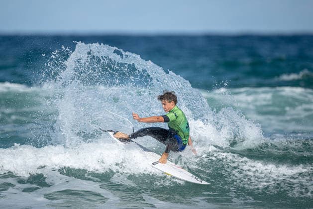 Surfing, Boardmasters 2026, World Surf League Lukas Skinner (Great Britain) during the semi-finals of the Boardmasters 2026 surfing championships at Fistral Beach, Newquay, UK on 6 August 2026. Newquay Fistral Beach Hampshire UK Editorial use only , Copyright: xStevexBaileyx PSI-24643-0078