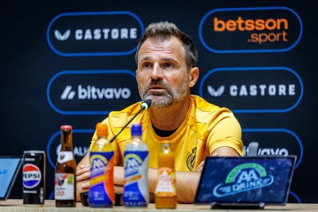 Club s head coach Ivan Leko pictured during a press conference, PK, Pressekonferenz of Belgian soccer team Club Brugge KV, Thursday 6 August 2026 in Brugge, prior to the start of the 2026-2027 Jupiler Pro League competition this weekend. KURTxDESPLENTER  x182844068x