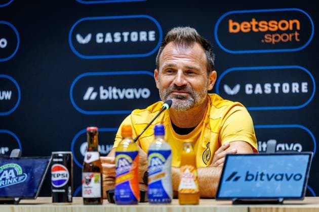 Club s head coach Ivan Leko pictured during a press conference, PK, Pressekonferenz of Belgian soccer team Club Brugge KV, Thursday 6 August 2026 in Brugge, prior to the start of the 2026-2027 Jupiler Pro League competition this weekend. KURTxDESPLENTER  x182844077x