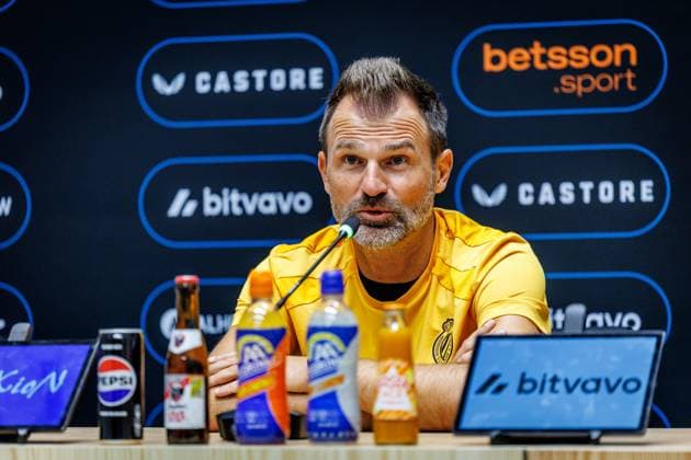 Club s head coach Ivan Leko pictured during a press conference, PK, Pressekonferenz of Belgian soccer team Club Brugge KV, Thursday 6 August 2026 in Brugge, prior to the start of the 2026-2027 Jupiler Pro League competition this weekend. KURTxDESPLENTER  x182844090x