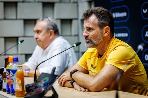 Club s head coach Ivan Leko pictured during a press conference, PK, Pressekonferenz of Belgian soccer team Club Brugge KV, Thursday 6 August 2026 in Brugge, prior to the start of the 2026-2027 Jupiler Pro League competition this weekend. KURTxDESPLENTER  x182844078x