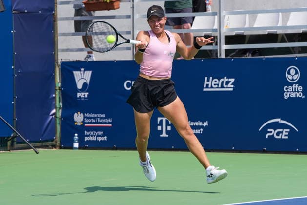 Warszawa 06.08.2026. Tennis. WTA, Tennis Damen 125 Warsaw T-Mobile Polish Open, day 5, Warsaw, Poland --- Tenis. Turniej WTA 125 Warsaw T-Mobile Polish Open, dzien 5, Warszawa Persons shown : Weronika Falkowska (POL) Fot. Dominika Chmura Arena Akcji NEWSPIX.PL --- newspix.pl 