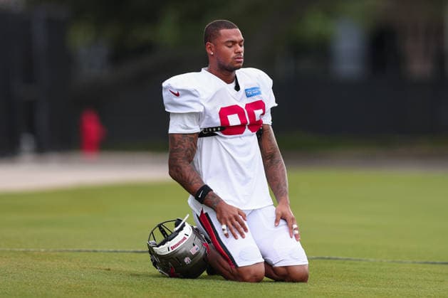 August 6, 2026: Tampa Bay Buccaneers wide receiver Dennis Houston (89) during training camp at AdventHeath Training Center in Tampa, FL. Taylor McFee CSM Tampa USA - ZUMAc04_ 20260806_zma_c04_016 Copyright: xTaylorxMcfeex