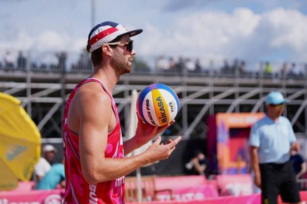 Anders Mol ( NOR ) during the Beachvolleyball Elite 16 match between Anders Mol Christian Sorum (NOR) and Jakob Sepka Jiri Sedlak (CZE) Rennbahn Hamburg-Horn, Hamburg.  Copyright: xJuliaxKneisslx xSPPx Sportspressphoto_SPR201513
