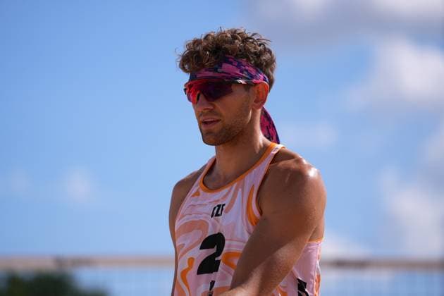 Jiri Sedlak ( CZE ) during the Beachvolleyball Elite 16 match between Anders Mol Christian Sorum (NOR) and Jakob Sepka Jiri Sedlak (CZE) Rennbahn Hamburg-Horn, Hamburg.  Copyright: xJuliaxKneisslx xSPPx Sportspressphoto_SPR201515