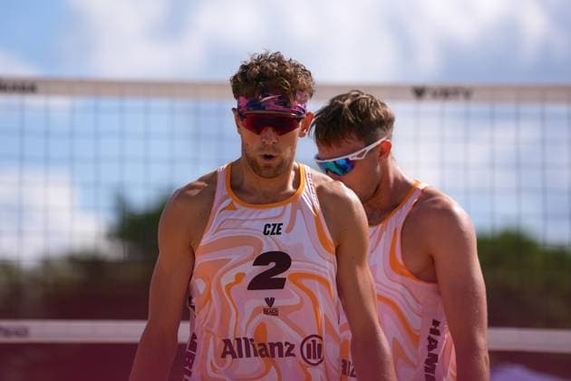 Jiri Sedlak ( CZE ) during the Beachvolleyball Elite 16 match between Anders Mol Christian Sorum (NOR) and Jakob Sepka Jiri Sedlak (CZE) Rennbahn Hamburg-Horn, Hamburg.  Copyright: xJuliaxKneisslx xSPPx Sportspressphoto_SPR201516