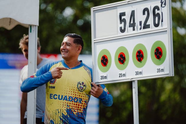 VARIOUS SPORTS - World Championship, WM, Weltmeisterschaft 2026 WIENER NEUSTADT,AUSTRIA,06.AUG.26 - VARIOUS SPORTS - CISM World Championship 2026, military pentathlon. Image shows William Lisandro Altamirano Arcos (ECU).  GEPAxpictures xAlexanderxSolc