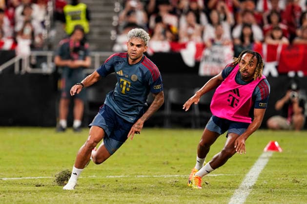 HONGKONG-SOCCER FOOTBALL-FEST Luis Diaz of FC Bayern Munich during open training at Kai Tan Stadium during the Audi Football Summit 2026 in Hong Kong, August 6, 2026. NEXPHER Vernon Yuen HONG KONG