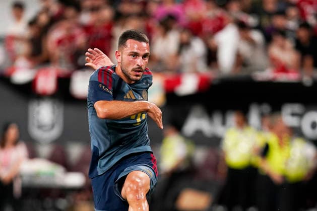 HONGKONG-SOCCER FOOTBALL-FEST RaphaÃ«l Guerreiro of FC Bayern Munich during open training at Kai Tan Stadium during the Audi Football Summit 2026 in Hong Kong, August 6, 2026. NEXPHER Vernon Yuen HONG KONG