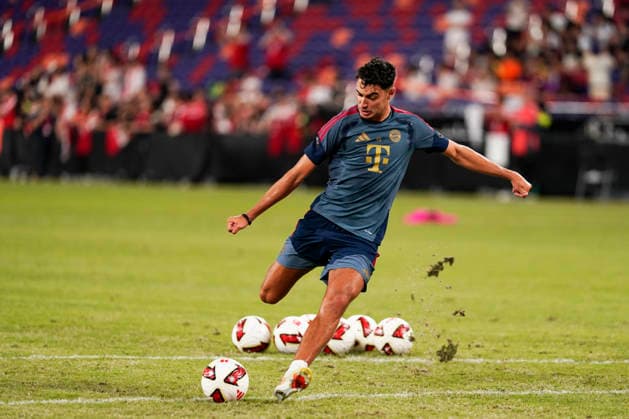 HONGKONG-SOCCER FOOTBALL-FEST Aleksandar PavloviÄ‡ of FC Bayern Munich during open training at Kai Tan Stadium during the Audi Football Summit 2026 in Hong Kong, August 6, 2026. NEXPHER Vernon Yuen HONG KONG