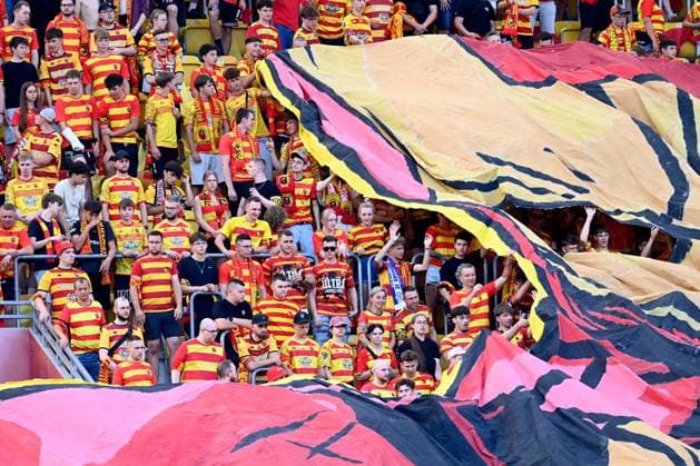 Jagiellonia Bialystok fans. Jagiellonia Bialystok v Rangers, UEFA Europa League, 3rd Qualifying Round, Football, Chorten Arena, Biaystok, Poland - 06 Aug 2026Bialystok Chorten Arena Scotland Portugal  Copyright: xAdamxNurkiewicz Shutterstockx 17050170g