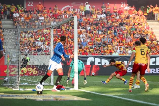 Guilherme Montoia of Jagiellonia Bialystok scores an own goal to give Rangers their first goal of the match Jagiellonia Bialystok v Rangers, UEFA Europa League Third Qualifying Round First Leg, Football, Chorten Arena, Bialystok, Poland, 06 08 2026 - 06 Aug 2026Bialystok Chorten Arena Poland  Copyright: xHanc WiredxPhotos Shutterstockx 17051261k