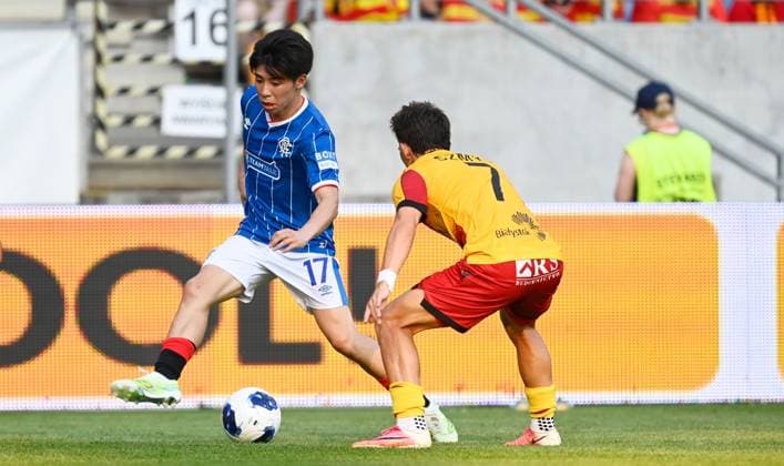 Daisuke Yokota of Rangers. Jagiellonia Bialystok v Rangers, UEFA Europa League, 3rd Qualifying Round, Football, Chorten Arena, Biaystok, Poland - 06 Aug 2026Bialystok Chorten Arena Scotland Portugal  Copyright: xAdamxNurkiewicz Shutterstockx 17050170ax