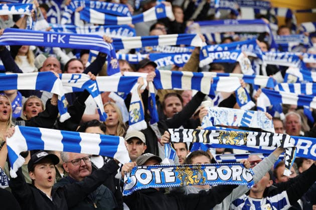 GÖTEBORG, SVERIGE 20260806 IFK Göteborgs supportrar under torsdagens kvalmatch till Conference League mellan IFK Göteborg och Gent pa Gamla Ullevi. GÖTEBORG SVERIGE x9200x *** GOTHENBURG, SWEDEN 20260806 IFK Göteborg fans during Thursday s Conference League qualifying match between IFK Göteborg and Gent at Gamla Ullevi GOTHENBURG SWEDEN x9200x  Copyright: xAdamxIhse TTx CONFERENCE LEAGUE IFK GÖTEBORG - GENT