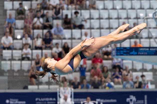 Women 3m Springboard synchronized Final European Aquatics Championships - Saint-Denis Italy s diver Chiara Pellacani and Italy s diver Elisa Pizzini compete in the women s 3m springboard synchronized diving final event during the LEN European Aquatics Championships, at the Olympic Aquatics Centre in Saint-Denis, northeastern suburbs of Paris on August 6, 2026. Photo by Raphael Lafargue ABACAPRESS.COM Saint-Denis France  Copyright: xLafarguexRaphael ABACAx