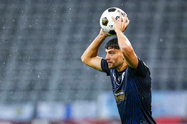 SOCCER - UEFA EL, RBS vs Pafos SALZBURG,AUSTRIA,06.AUG.26 - SOCCER - UEFA Europa League, qualification, Red Bull Salzburg vs Pafos FC. Image shows Nicholas Ioannou (Pafos).  GEPAxpictures xDavidxGeieregger