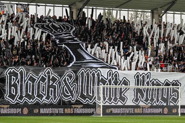 FC Hradec Kralove fans during the Football European League 3rd qualifying round, 1st leg match FC Hradec Kralove vs Besiktas Istanbul on August 6, 2026, in Hradec Kralove, Czech Republic. (CTKxPhoto DavidxTanecek) CTKPhotoP2026080606550  CTKPhotoP2026080606550