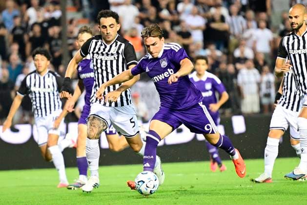 PAOK v RSC Anderlecht - UEFA Europa League THESSALONIKI, GREECE - AUGUST 06 : Cvetkovic Mihajlo forward of RSC Anderlecht during the UEFA Europa League third qualifying round1st leg match between PAOK and RSC Anderlecht on August 6, 2026 in Thessaloniki, Greece, 06 08 2026 Thessaloniki Greece  Copyright: xJanxDexMeuleneirx