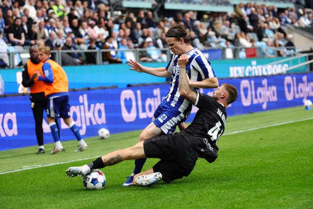 GÖTEBORG, SVERIGE 20260806 IFK Göteborgs Kolbeinn Thordarson och Gents Siebe Van Der Heyden under torsdagens kvalmatch till Conference League mellan IFK Göteborg och Gent pa Gamla Ullevi. GÖTEBORG SVERIGE x9200x *** GOTHENBURG, SWEDEN 20260806 IFK Gothenburg s Kolbeinn Thordarson and Gent s Siebe Van Der Heyden during Thursday s Conference League qualifying match between IFK Gothenburg and Gent at Gamla Ullevi GOTHENBURG SWEDEN x9200x  Copyright: xAdamxIhse TTx CONFERENCE LEAGUE IFK GÖTEBORG - GENT