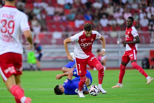 FOOTBALL : AS Monaco VS Getafe CF - 06 08 2026 Mathys Detourbet (ASM) - Pre-season friendly between AS Monaco and Getafe CF on August 6, 2026 at the Louis II Stadium in Monaco. MonacoMonaco  Copyright: xWilliamxCannarellax
