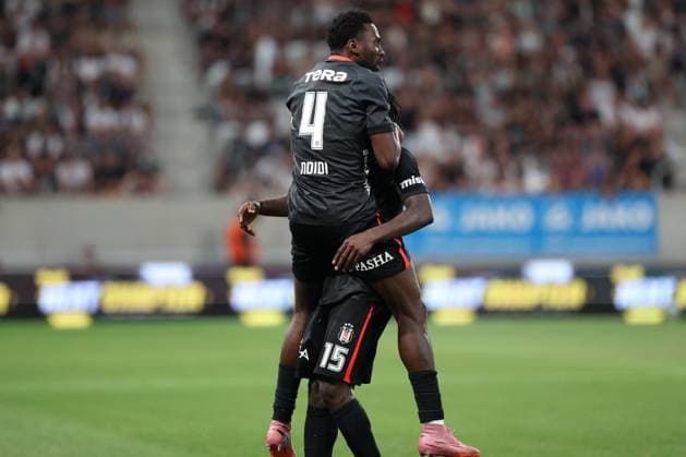 06.August.2026 - SOCCER - 2026 27 UEFA EUROPA LEAGUE, Third Qualifying Round, 1st Leg FC Hradec Kralove vs Besiktas JK Wilfred Ndidi (Besiktas) celebrates his team s first goal Hradec Kralove Hradec Kralove, Czech Republic Malsovicka Arena Malsovicka Arena Czech Republic Copyright: xYigitxOermex xPsxImagesxYigitxOermex xPsxImagesx