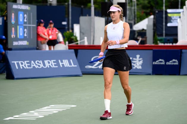 August 6, 2026, Toronto, Ontario, Canada: ANNA KALINSKAYA is seen during her third-round match against Diana Shnaider at the National Bank Open, part of the Hologic WTA, Tennis Damen Tour, at Sobeys Stadium. Tennis 2026: WTA 1000 National Bank Open Presented By Rogers.  - ZUMAr228 20260806_znp_r228_032 Copyright: xVasiliyxRyabykhx