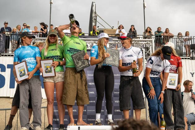 Surfing, Boardmasters 2026, World Surf League Top four placed men™s and women™s competitors in the Yeti Pro QS4000 competition during the Boardmasters 2026 surfing championships at Fistral Beach, Newquay, UK on 6 August 2026. Newquay Fistral Beach Hampshire UK Editorial use only , Copyright: xStevexBaileyx PSI-24643-0106