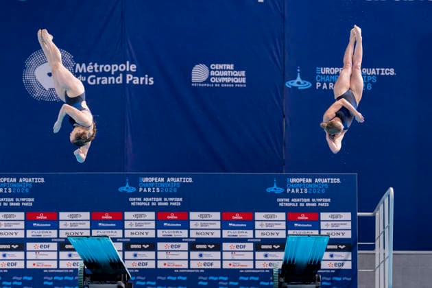 France, Paris, Centre Aquatique Olympique Metropole du Grand Paris, 06.08.2026, European Aquatics Championships Artistic Swimming, Day 7, Women™s Synchronised 3m Springboard Final, Lena Hentschel and Jette Mueller of Germany, Photo by Eibner Pressefoto Tino Henschel European Aquatics Championships Artistic Swimming, Day 7, Women™s Synchronised 3m Springboard Final Paris *** France, Paris, Centre Aquatique Olympique Metropole du Grand Paris, August 6, 2026, European Aquatics Championships – Artistic Swimming, Day 7, Women’s Synchronized 3-meter Springboard Final, Lena Hentschel and Jette Mueller of Germany, Photo by Eibner Pressefoto Tino Henschel European Aquatics Championships Artistic Swimming, Day 7, Women’s Synchronized 3m Springboard Final, Paris Copyright: xEibnerxPressefotox