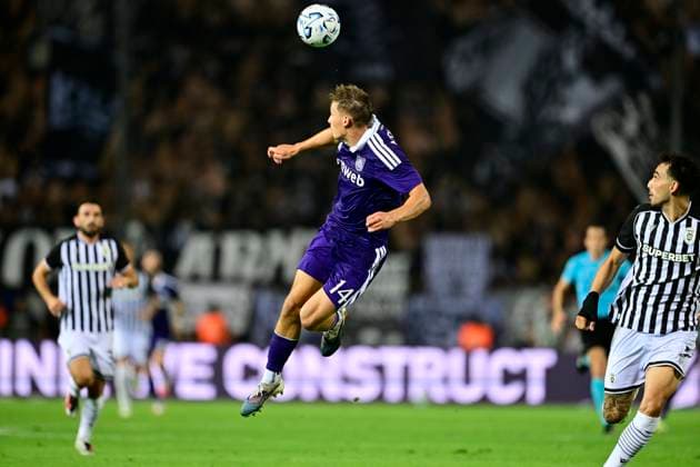 PAOK v RSC Anderlecht - UEFA Europa League THESSALONIKI, GREECE - AUGUST 06 : Sikan Danylo forward of RSC Anderlecht during the UEFA Europa League third qualifying round1st leg match between PAOK and RSC Anderlecht on August 6, 2026 in Thessaloniki, Greece, 06 08 2026 Thessaloniki Greece  Copyright: xJanxDexMeuleneirx