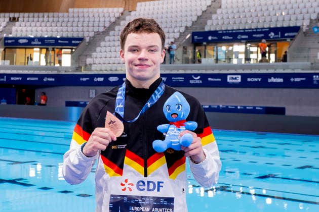 France, Paris, Centre Aquatique Olympique Metropole du Grand Paris, 06.08.2026, European Aquatics Championships Artistic Swimming, Day 7, Mens 10m Platform Final, Ole Roesler of Germany, Photo by Eibner Pressefoto Tino Henschel European Aquatics Championships Artistic Swimming, Day 7, Mens 10m Platform Final Paris *** France, Paris, Centre Aquatique Olympique Metropole du Grand Paris, August 6, 2026, European Aquatics Championships – Artistic Swimming, Day 7, Men’s 10-meter Platform Final, Ole Roesler of Germany, Photo by Eibner Pressefoto Tino Henschel European Aquatics Championships – Artistic Swimming, Day 7, Men’s 10-meter Platform Final, Paris Copyright: xEibnerxPressefotox