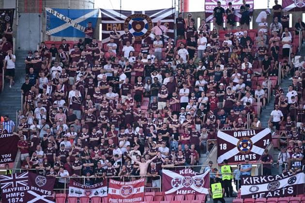 Heart of Midlothian fans in the stands Benfica v Hearts, UEFA Europa League, 3rd Qualifying Round, Football, Estadio da Luz, Lisbon, Portugal - 06 Aug 2026Lisbon Estadio da Luz Scotland Portugal  Copyright: xZedxJameson Shutterstockx 17050166ad