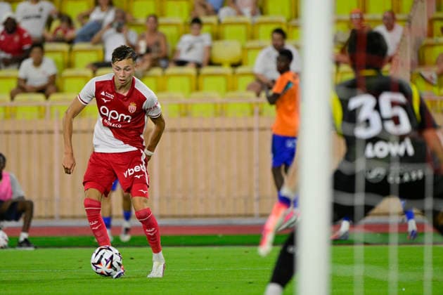 FOOTBALL : AS Monaco VS Getafe CF - 06 08 2026 Mathys Detourbet (ASM) - Pre-season friendly between AS Monaco and Getafe CF on August 6, 2026 at the Louis II Stadium in Monaco. MonacoMonaco  Copyright: xWilliamxCannarellax
