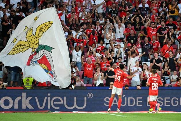 Tomas Araujo of Benfica celebrates their goal to make it 2-0 to Benfica Benfica v Hearts, UEFA Europa League, 3rd Qualifying Round, Football, Estadio da Luz, Lisbon, Portugal - 06 Aug 2026Lisbon Estadio da Luz Scotland Portugal  Copyright: xZedxJameson Shutterstockx 17050166aq