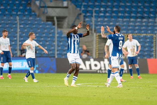 2026.08.06 Poznan Pilka Nozna UEFA Liga Europy 3 runda kwalifikacji sezon 2026 2027 Lech Poznan - KI Klaksvik N z Yannick Agnero gol radosc NMikael Ishak Foto. Damian Kosciesza PressFocus 2026.08.06 Poznan Football Europa League 3rd qualifying round season 2026 20272026 2027 Lech Poznan - KI Klaksvik O p Credit. Damian Kosciesza PressFocus NEWSPIX.PL --- newspix.pl 