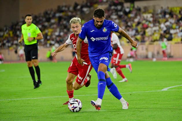 FOOTBALL : AS Monaco VS Getafe CF - 06 08 2026 AndrÃ s Garcia (Getafe CF) - Pre-season friendly between AS Monaco and Getafe CF on August 6, 2026 at the Louis II Stadium in Monaco. MonacoMonaco  Copyright: xWilliamxCannarellax