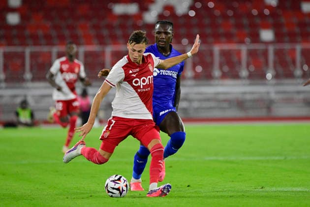 FOOTBALL : AS Monaco VS Getafe CF - 06 08 2026 Mathys Detourbet (ASM) - Pre-season friendly between AS Monaco and Getafe CF on August 6, 2026 at the Louis II Stadium in Monaco. MonacoMonaco  Copyright: xWilliamxCannarellax