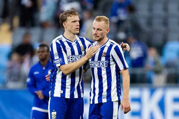 260806 Hjörtur Hermannsson and Adam Bergmark Wiberg of IFK Göteborg look dejected after the UEFA Conference League qualification match between IFK Göteborg and Gent on August 6, 2026 in Göteborg. Photo: Michael Erichsen BILDBYRAN COP 89 MI1007 bbeng conference league football fotball fotboll gent ifk göteborg kval qualification qualifying round soccer uefa conference league depp *** August 6, 2026: Hjörtur Hermannsson and Adam Bergmark Wiberg of IFK Göteborg look dejected after the UEFA Conference League qualifying match between IFK Göteborg and Gent on August 6, 2026 in Gothenburg. Photo by Michael Erichsen, BILDBYRAN COP 89 MI1007 bbeng conference league football soccer gent ifk göteborg qual qualification qualifying round uefa conference league depp  Copyright: MICHAELxERICHSEN BB260806MI047