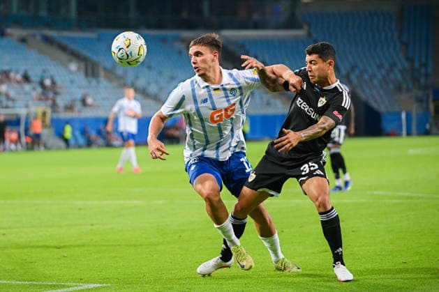 LUBLIN 06.08.2026 MECZ III RUNDA ELIMINACYJNA LIGA KONFERENCJI SEZON 2026 2027: DYNAMO KIJOW - QARABAG AGDAM --- UEFA CONFERENCE LEAGUE THIRD QUALIFYING ROUND FIRST MATCH: FC DYNAMO KYIV - QARABAG AGDAM MATVII PONOMARENKO PEDRO BICALHO FOT. MICHAL TRZPIS 400MM.PL NEWSPIX.PL --- newspix.pl 