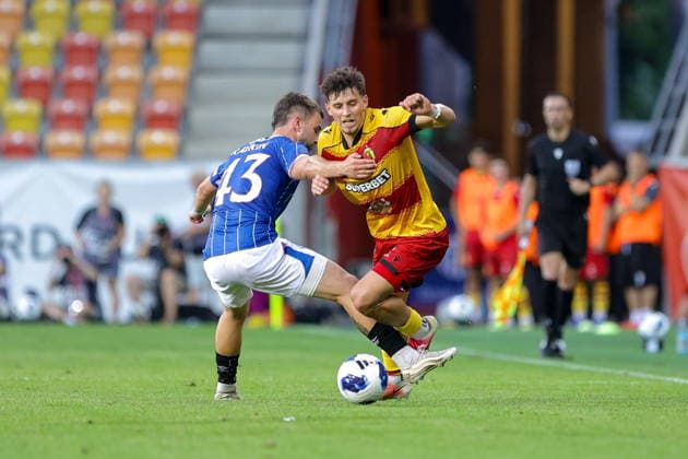 BIALYSTOK 06.08.2026 UEFA LIGA EUROPY 3. RUNDA ELIMINACYJNA SEZON 2026 2027 MECZ: JAGIELLONIA BIALYSTOK - RANGERS FC UEFA EUROPA LEAGUE 2026 27 THIRD QUALIFYING ROUND FIRST LEG MATCH BETWEEN JAGIELLONIA BIALYSTOK (POL) - RANGERS FC (SCO) NZ NICOLAS RASKIN KAJETAN SZMYT Fot. Maciej Gilewski 058sport.pl NEWSPIX.PL --- newspix.pl 