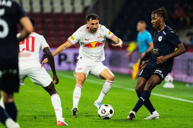 SOCCER - UEFA EL, RBS vs Pafos SALZBURG,AUSTRIA,06.AUG.26 - SOCCER - UEFA Europa League, qualification, Red Bull Salzburg vs Pafos FC. Image shows Dominik Schmid (RBS).  GEPAxpictures xJulioxArellano