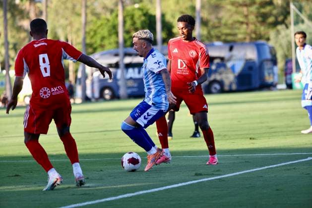 ESP: Malaga CF v Al Arabi Pre Season match 2026 2027 Carlos Ruiz Rubio of Malaga during Pre Season match between Malaga CF and Al Arabi played at Marbella Football Center, Marbella, on August 06, 2026 Marbella, Spain. Marbella Spain Football *** ESP Málaga CF vs. Al Arabi, 2026–2027 Preseason Match: Carlos Ruiz Rubio of Málaga during the preseason match between Málaga CF and Al Arabi, played at the Marbella Football Center in Marbella on August 6, 2026. Marbella, Spain. Marbella, Spain. Soccer Copyright: xx