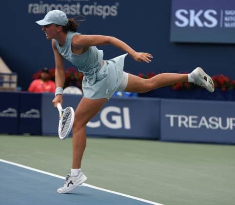 RECORD DATE NOT STATED TORONTO, KANADA 06.08.2026 IGA SWIATEK FOT.FIGURA PETER NEWSPIX.PL TORONTO, CANADA - AUGUST 6 : Iga Swiatek of Poland during Viktorija Golubic during WTA, Tennis Damen 1000 National Bank Open in Toronto, Canada on August 6, 2026 --- Newspix.pl  Iga15