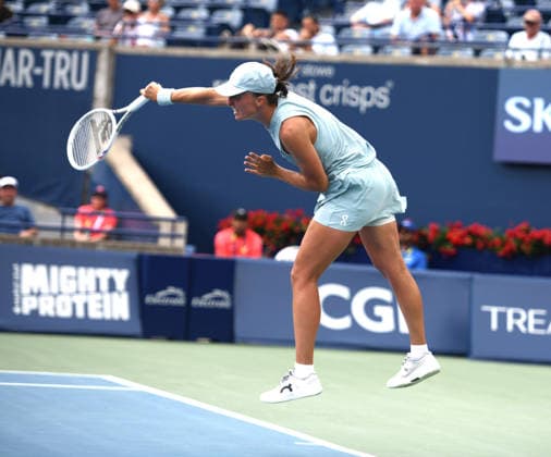 RECORD DATE NOT STATED TORONTO, KANADA 06.08.2026 IGA SWIATEK FOT.FIGURA PETER NEWSPIX.PL TORONTO, CANADA - AUGUST 6 : Iga Swiatek of Poland during Viktorija Golubic during WTA, Tennis Damen 1000 National Bank Open in Toronto, Canada on August 6, 2026 --- Newspix.pl  Iga16