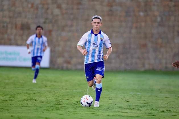 ESP: Malaga CF v Al Arabi Pre Season match 2026 2027 Aaron Ochoa of Malaga during Pre Season match between Malaga CF and Al Arabi played at Marbella Football Center, Marbella, on August 06, 2026 Marbella, Spain. Marbella Spain Football *** ESP Málaga CF vs. Al Arabi, 2026–2027 Preseason Match: Aaron Ochoa of Málaga during the preseason match between Málaga CF and Al Arabi, played at the Marbella Football Center in Marbella on August 6, 2026. Marbella, Spain. Marbella, Spain. Soccer Copyright: xx