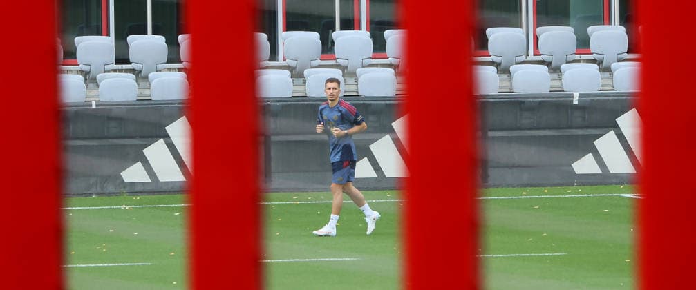 06.08.2026, FC Bayern Muenchen Training, Fussball, im Bild: Bryan Zaragoza (FC Bayern Muenchen) *** August 6, 2026, FC Bayern Munich Training, Soccer, Sports, Pictured: Bryan Zaragoza, FC Bayern Munich