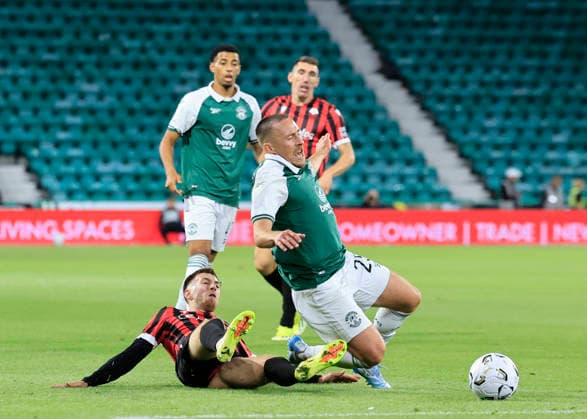 Hibernian v KF Shk‘ndija UEFA Europa Conference League during the UEFA Europa Conference League Third Qualifying Round First Leg match at Easter Road, Edinburgh 06 08 2026 UK Newspapers OUT Copyright: xFredxPalmerx FIL-23732-0092