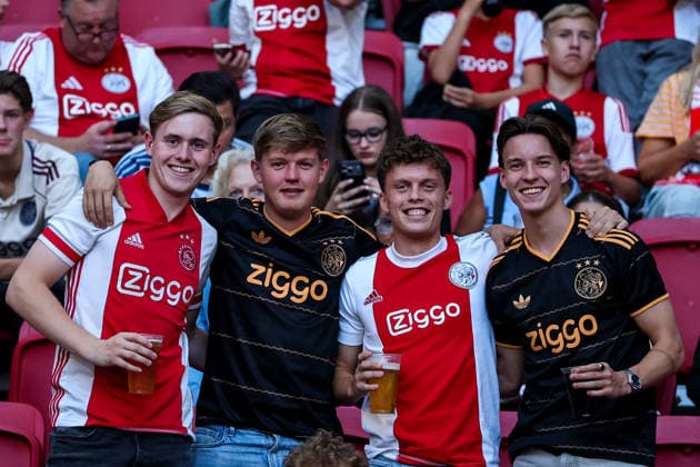 AMSTERDAM, NETHERLANDS - AUGUST 6: AFC Ajax supporters during the UEFA Conference League 2026 27 third qualifying round first leg match between AFC Ajax and Shelbourne FC at the Johan Cruijff Arena on August 6, 2026 in Amsterdam, Netherlands.  Copyright: xRenexNijhuis MBxMediax